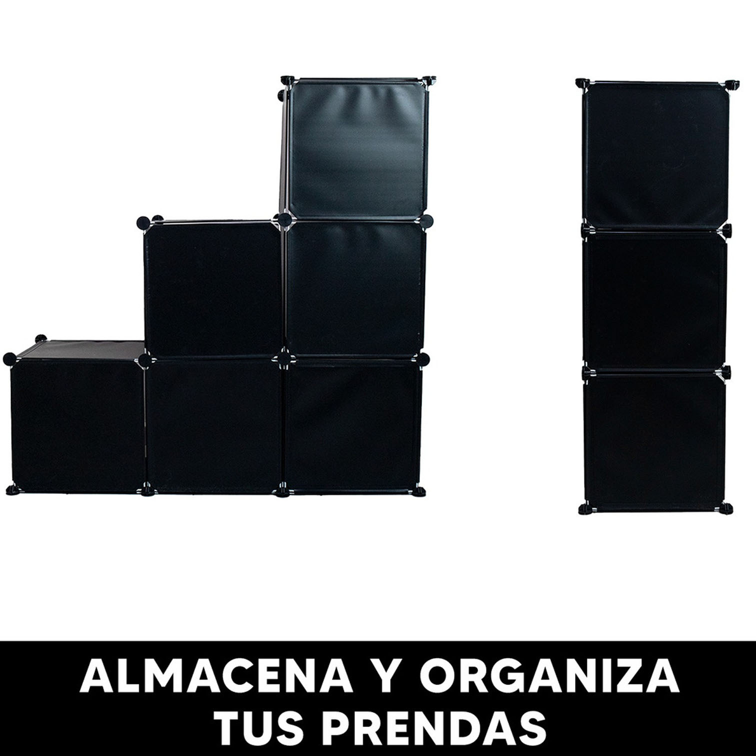 Foto 4 pulgar | Estanterías En Forma De Cubo Jauz Improvement Color Negro Para Almacenamiento Y Organización