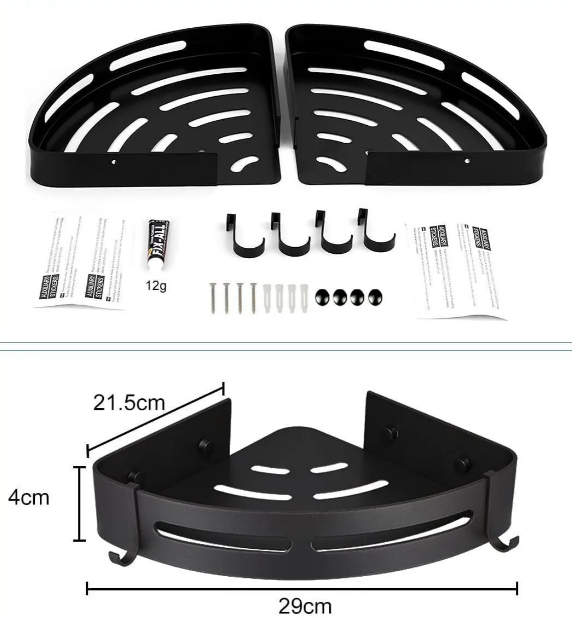 Foto 5 pulgar | 2 Xtellar Piezas Estante Para Baño Esquinero Regadera Cocina