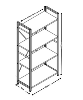 Foto 4 | Estante Organizador Plywood 4 Niveles 120 cm