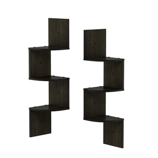 Foto 1 | Estante De Esquina Flotante Furinno Rossi De 3 Niveles Para Montaje En Pared, Juego De 2 - Venta Internacional.