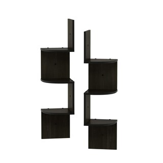 Foto 4 | Estante De Esquina Flotante Furinno Rossi De 3 Niveles Para Montaje En Pared, Juego De 2 - Venta Internacional.