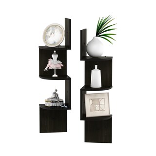 Foto 7 | Estante De Esquina Flotante Furinno Rossi De 3 Niveles Para Montaje En Pared, Juego De 2 - Venta Internacional.