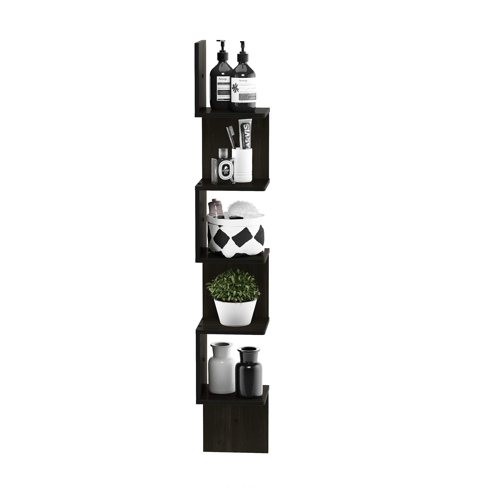 Foto 5 | Estante De Esquina Flotante Furinno Rossi Para Montaje En Pared, 5 Niveles - Venta Internacional.