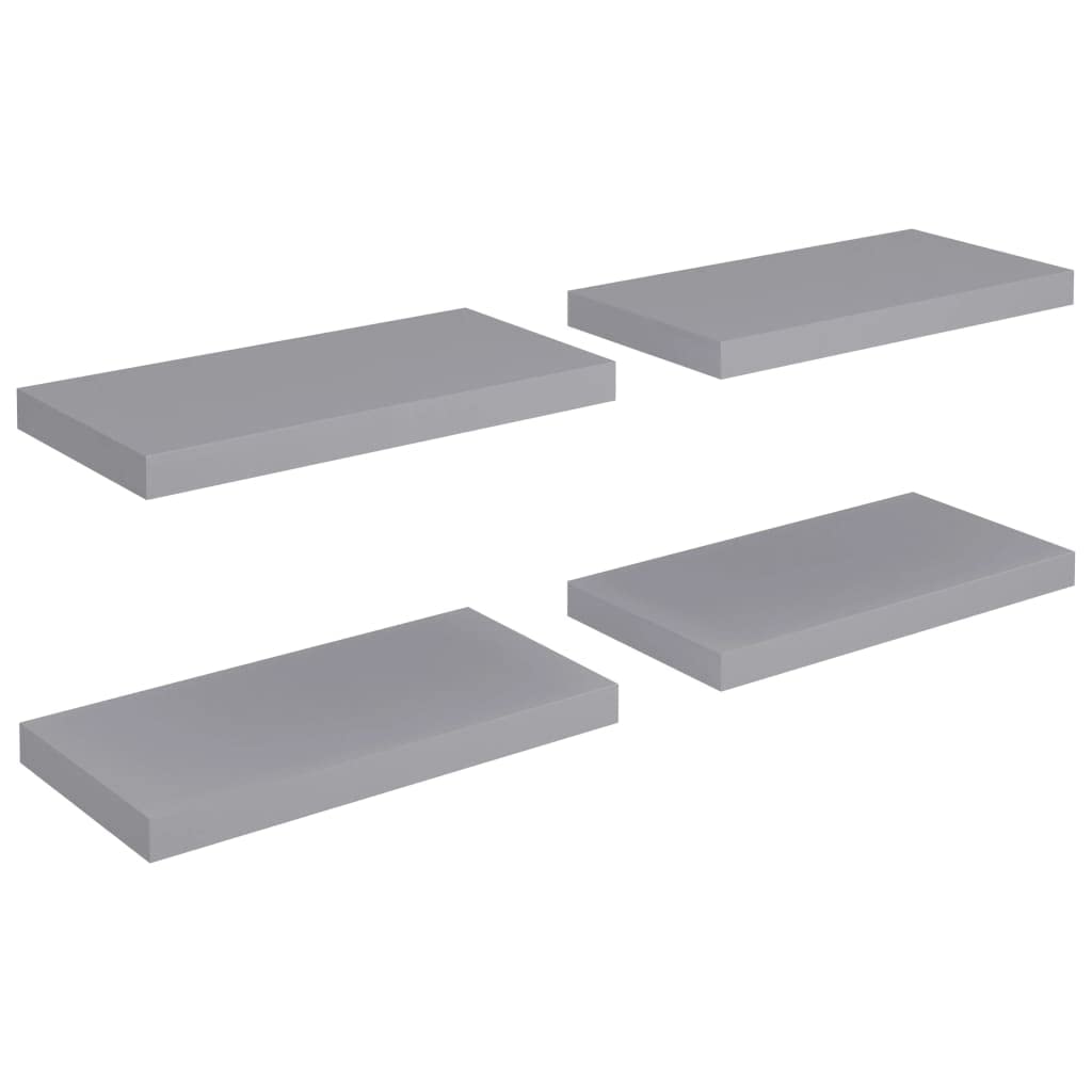 Foto 2 pulgar | Estantes De Pared Vidaxl  Modernos  De Mdf En Forma De Panal De Abeja  Color Gris  Juego De 4 - Venta Internacional.