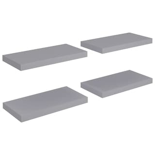 Foto 1 | Estantes De Pared Vidaxl Modernos De Mdf En Forma De Panal De Abeja Color Gris Juego De 4 - Venta Internacional.