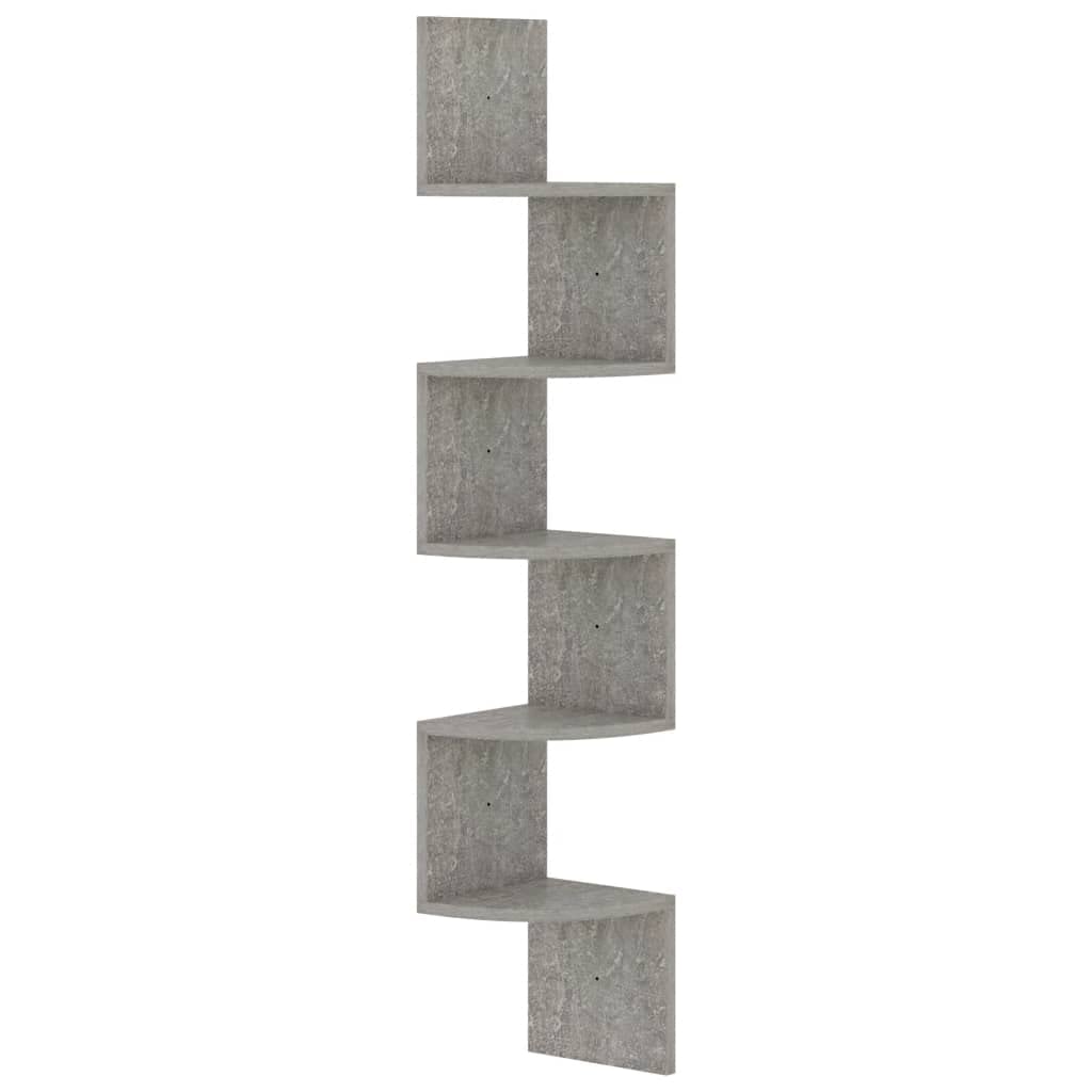 Foto 2 pulgar | Estantería De Pared Vidaxl Hormigón Gris  19 X 19 X 123 Cm  Madera Aglomerada - Venta Internacional.