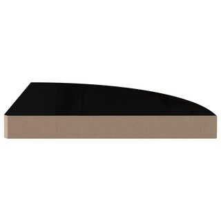Foto 3 | Estantería De Esquina Vidaxl Flotante De Madera De Densidad Media 35 X 35 X 4 Cm Color Negro Brill - Venta Interna