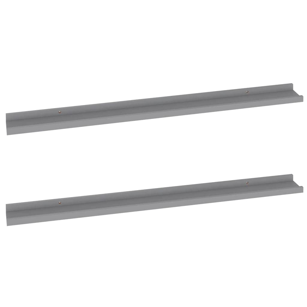 Foto 2 pulgar | Estantería De Pared Vidaxl  Mdf Gris  39 4 X 3 5 X 1 2 Cm (2 Unidades) - Venta Internacional.