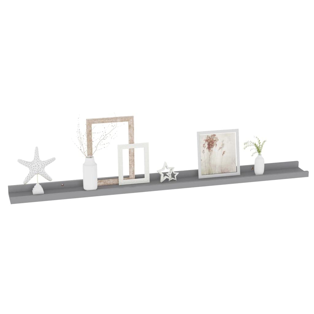 Foto 5 pulgar | Estantería De Pared Vidaxl  Mdf Gris  39 4 X 3 5 X 1 2 Cm (2 Unidades) - Venta Internacional.