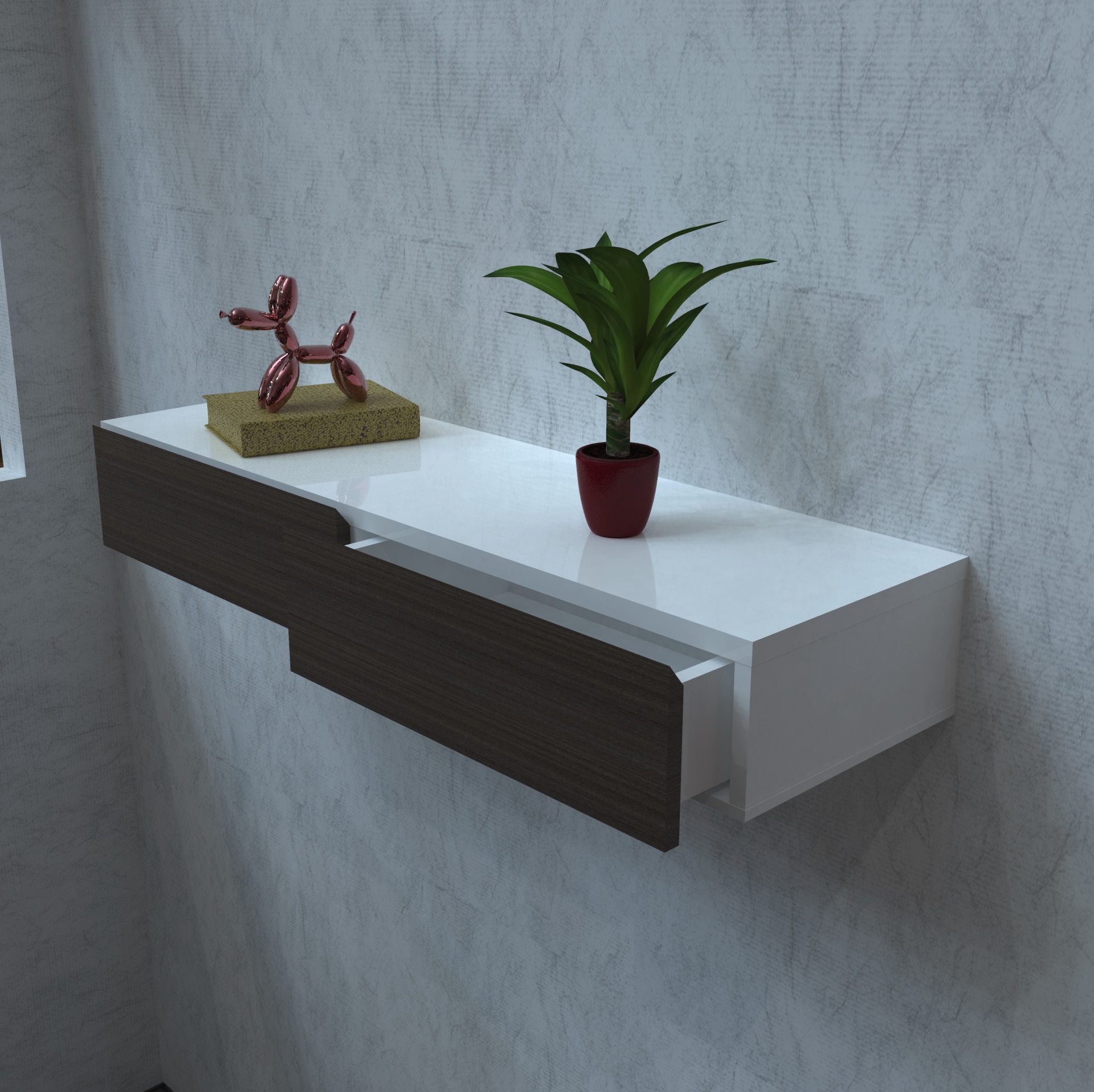 Foto 5 | Repisa Flotante Decorativa Trick!  color Blanco con Cajones