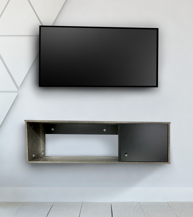 Foto 6 pulgar | Repisa Flotante para TV Minimalista con Puerta