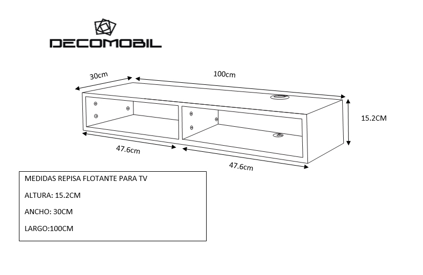 Foto 5 | Repisa Flotante para Tv Genérica Minimalista