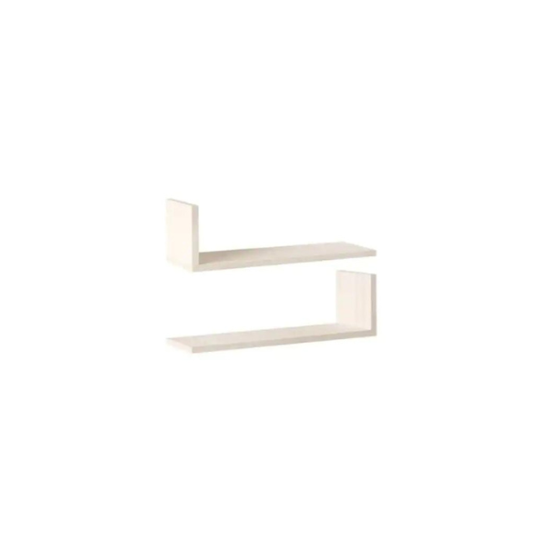 Set De 2 Repisas Flotantes En L Pagoda Empotrables En Pared Minimalista Blancas