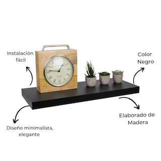 Foto 3 | Repisa Flotante de Madera Ellegance Houseware FS47824 color Negro
