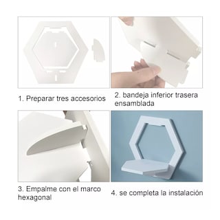 Foto 4 | Repisas Decorativas Belug color Blanco
