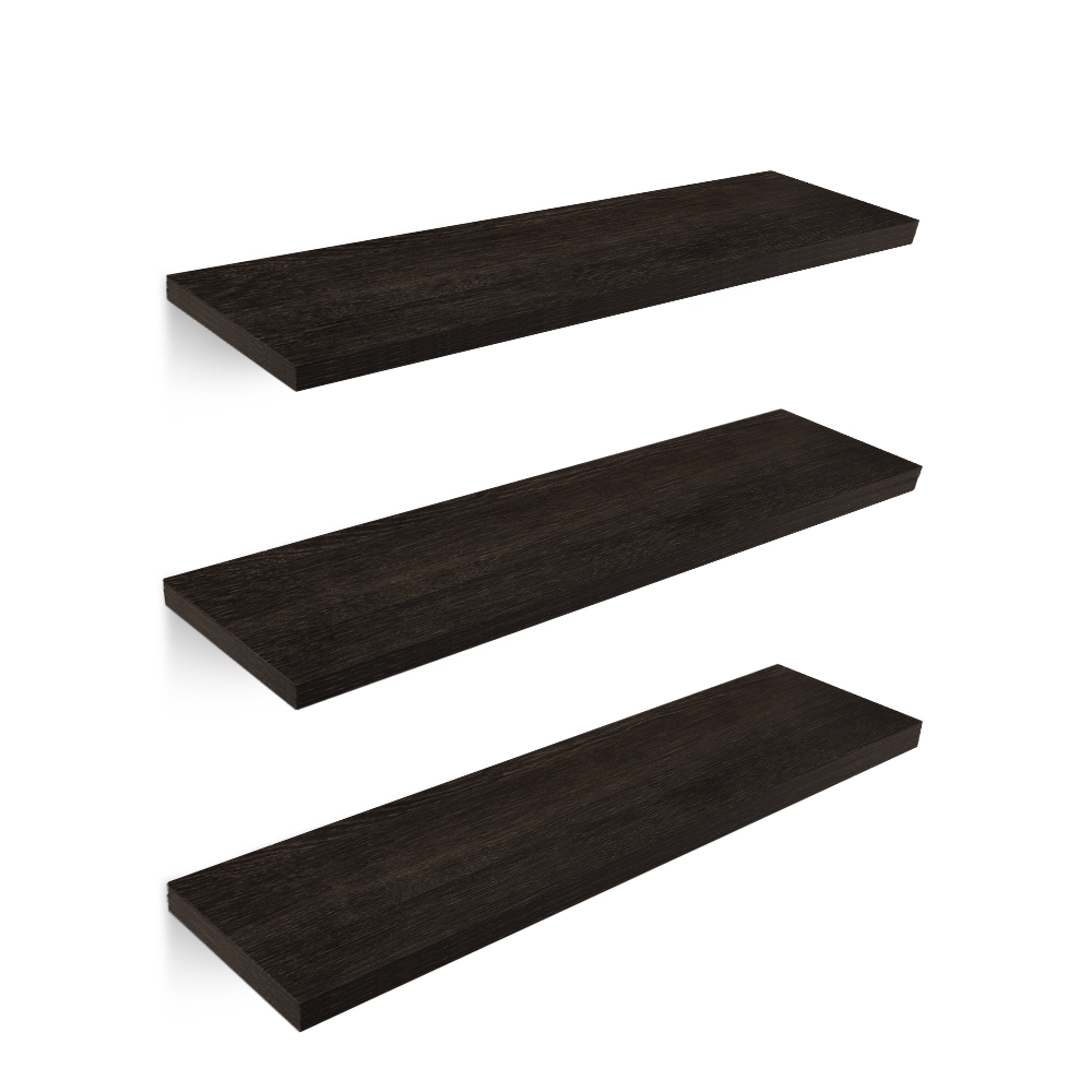 Set de Repisas Flotantes Redlemon Marrón 83320 de Madera Tipo Librero 50 x 15 cm 3 Piezas