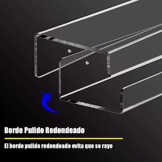 Foto 3 | Repisas Flotantes BELUG Estantes de Acrílico 2 Piezas