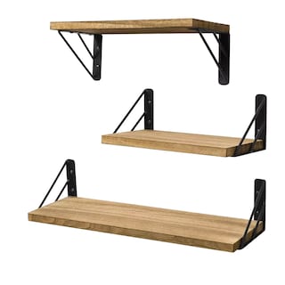 Foto 1 | Repisas Flotantes BELUG color Marrón Claro Minimalista para Decorar 3 Piezas