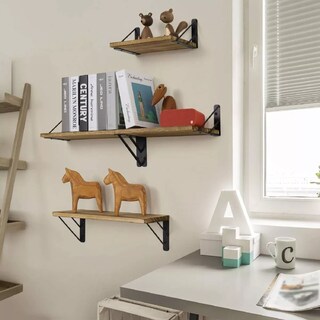 Foto 3 | Repisas Flotantes BELUG color Marrón Claro Minimalista para Decorar 3 Piezas