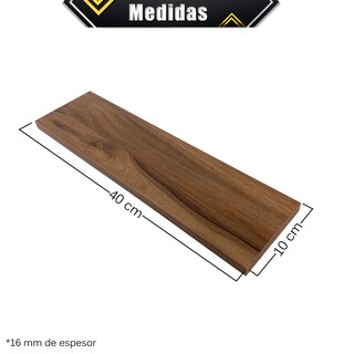 Foto 4 | 6 Repisas Flotantes Nogal 40 x 10 cm