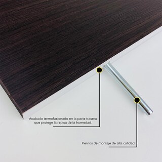 Foto 4 | 3 Repisas Flotantes Minimalistas Melamina Liquidacion Poliespacios R40S3L-24 Chocolate 40x15cm