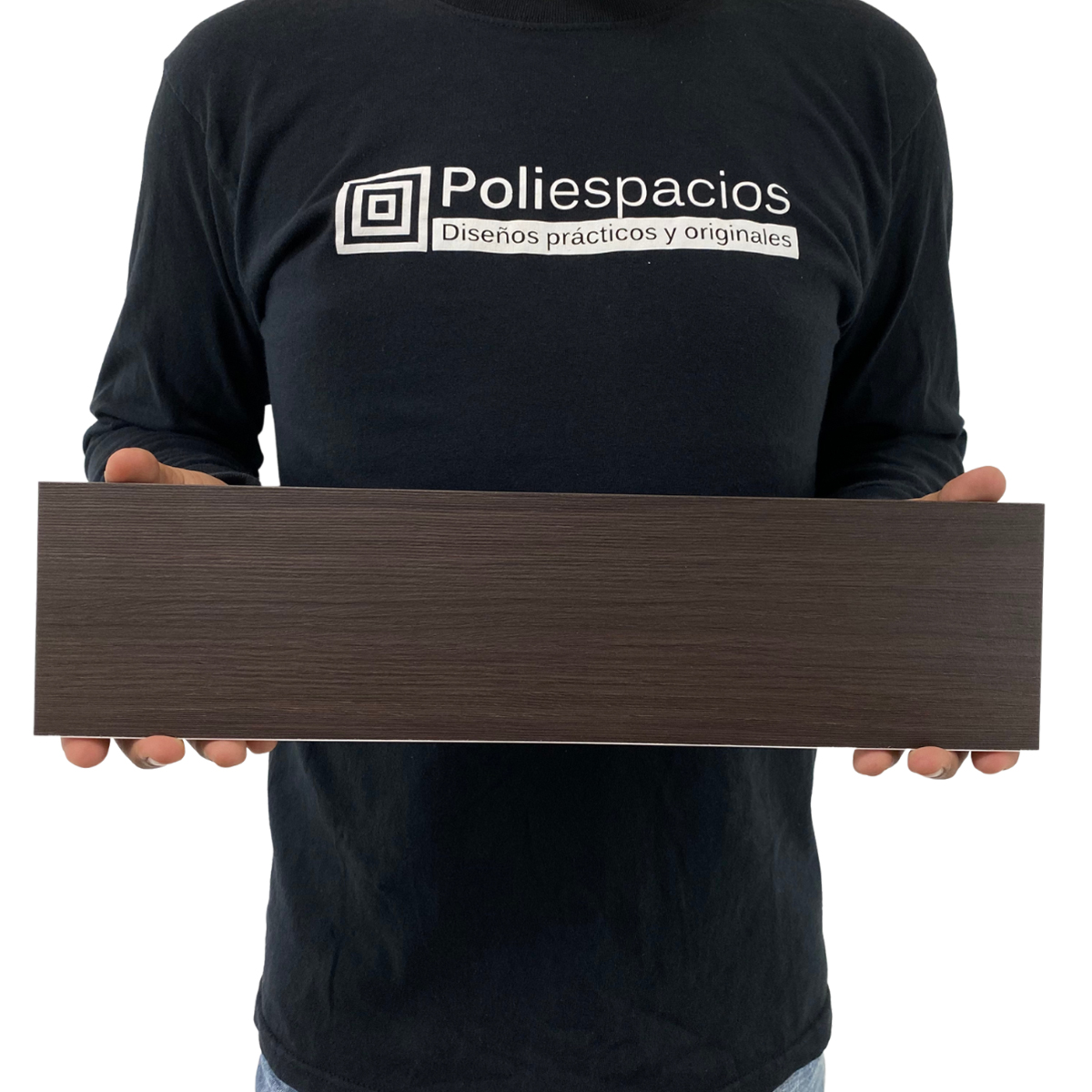Foto 4 pulgar | Set 6 Repisas Flotantes Poliespacios R410S6-24 Marrones 40 x 10 cm