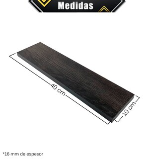 Foto 3 | Set 6 Repisas Flotantes Poliespacios R410S6-33 Negras 40x10 cm