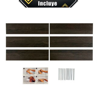 Foto 5 | Set 6 Repisas Flotantes Poliespacios R410S6-33 Negras 40x10 cm