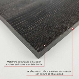 Foto 6 | Set 6 Repisas Flotantes Poliespacios R410S6-33 Negras 40x10 cm