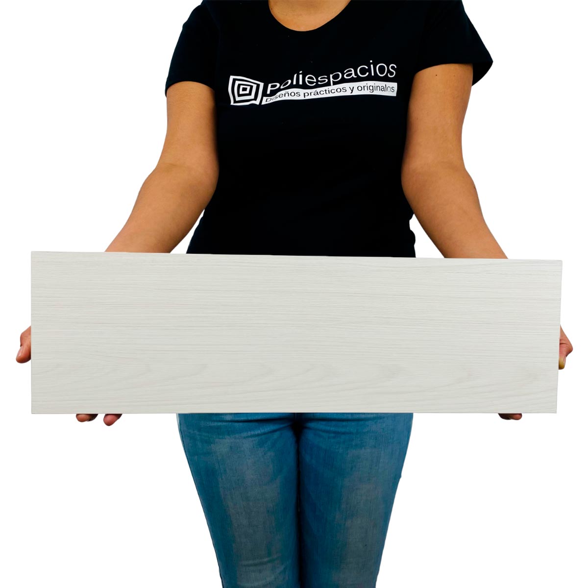 Foto 2 | 3 Repisas Flotantes Poliespacios R50S3L-25 Blancas Minimalistas de Melamina 50 x 15 cm