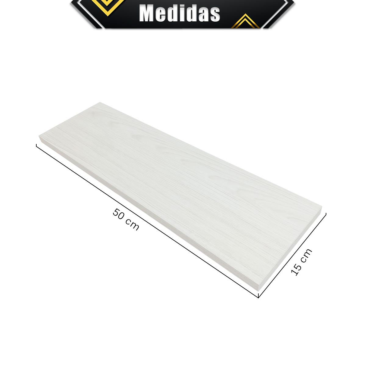 Foto 5 pulgar | 3 Repisas Flotantes Poliespacios R50S3L-25 Blancas Minimalistas de Melamina 50 x 15 cm