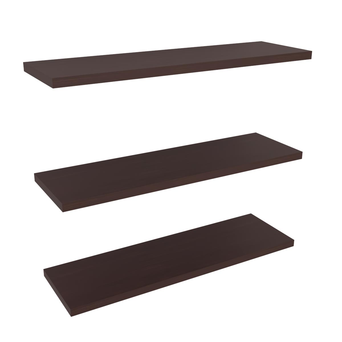 Foto 2 pulgar | 3 Repisas Flotantes Minimalistas Melamina Poliespacios R50S3L-24 Chocolate 50x15cm
