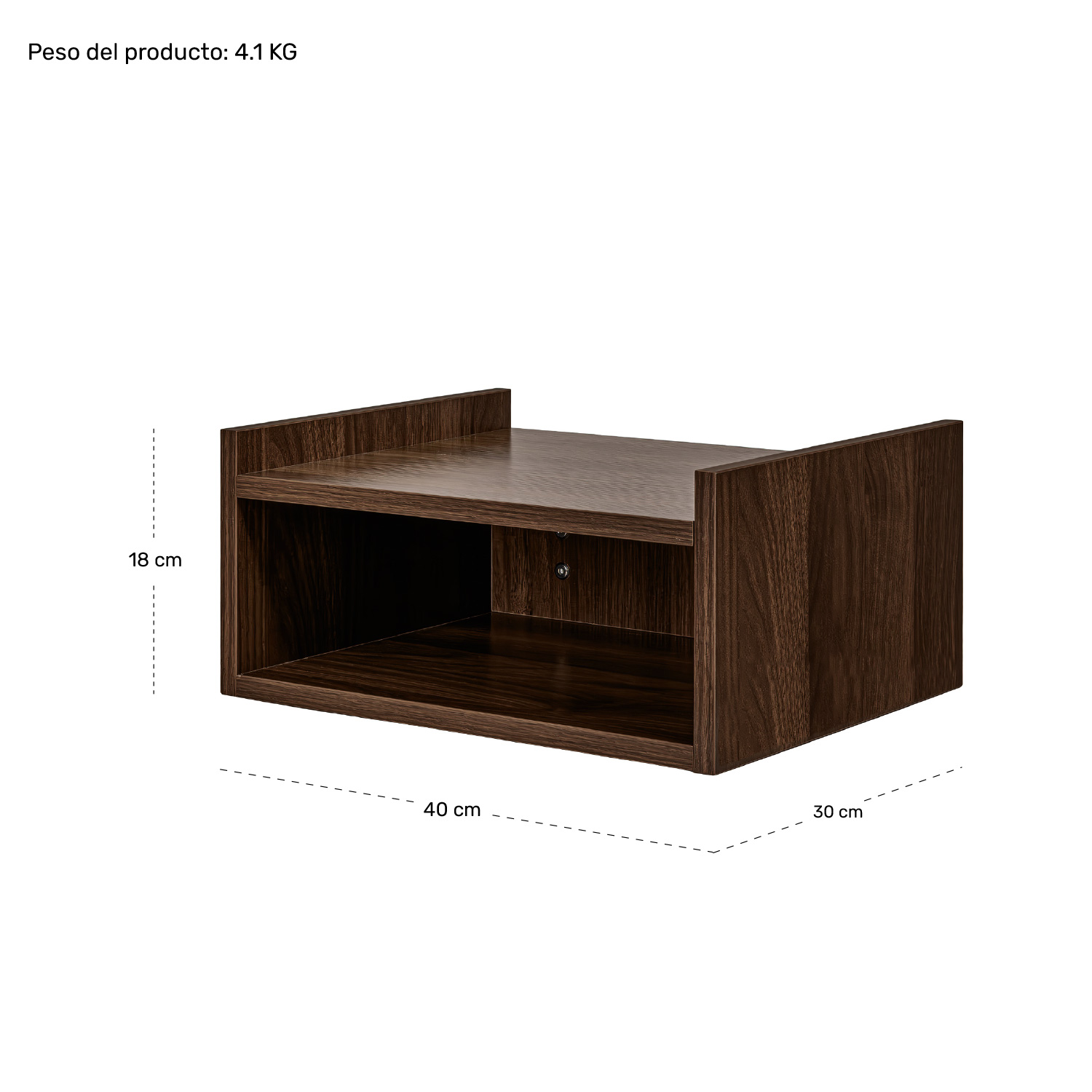 Foto 9 pulgar | Estante Flotante Rack & Pack Cafe Oscuro 4x30x18 cm