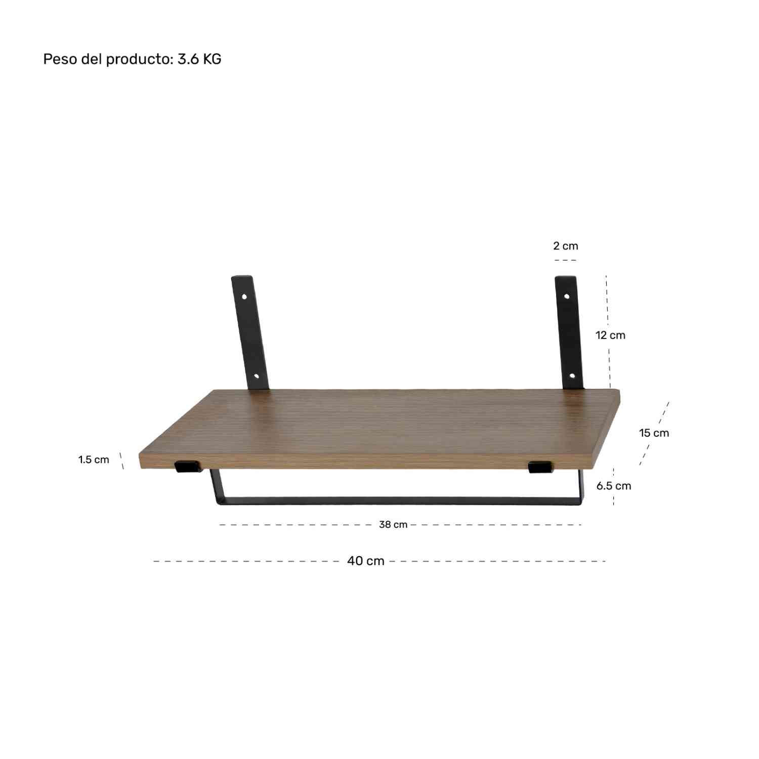 Foto 7 | Repisas Flotantes Rack & Pack Cafés 4 Piezas