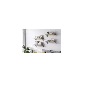 Foto 3 | Set 4 Repisas Flotante Madera Minimalista Eo Safe Imports Esi-12001 Beige