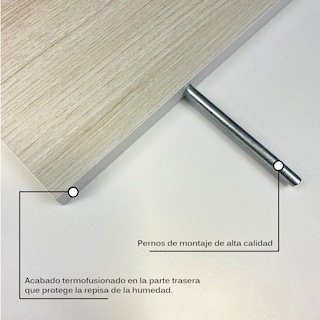 Foto 5 | 3 Repisas Estantería Flotante Poliespacios Blanco Madera 40 x 15 cm