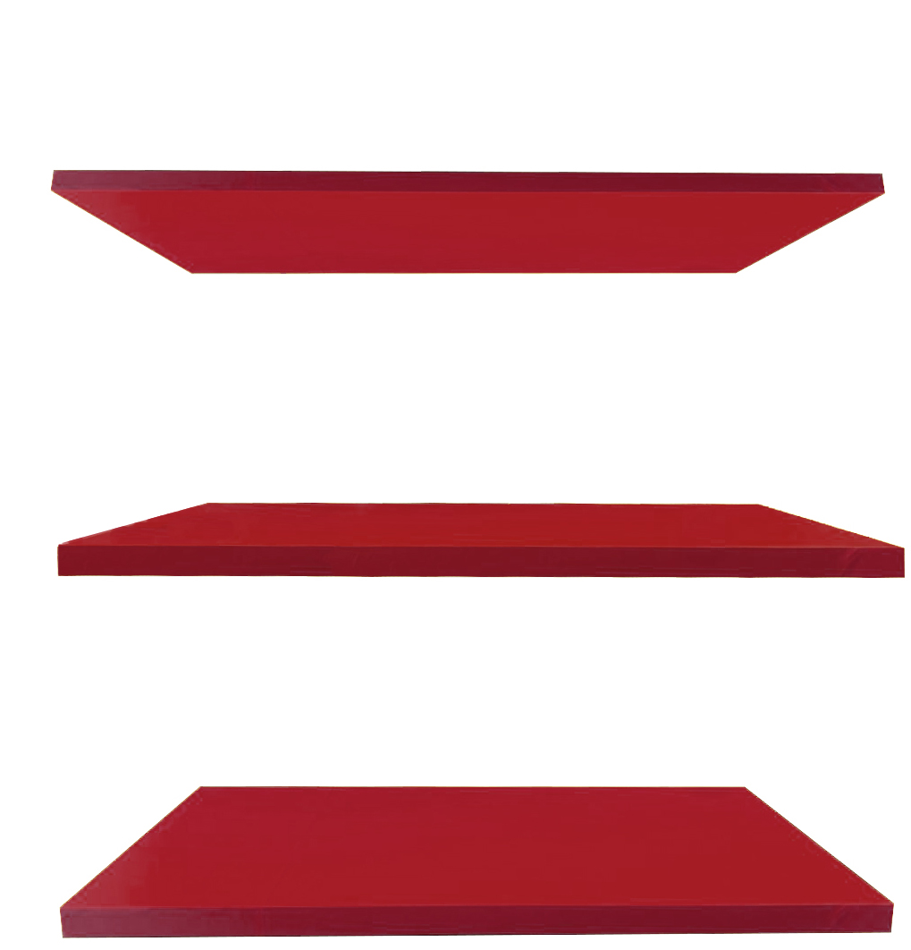 Set 3 Repisas Estante Flotantes 20x50 Organizador Rojo