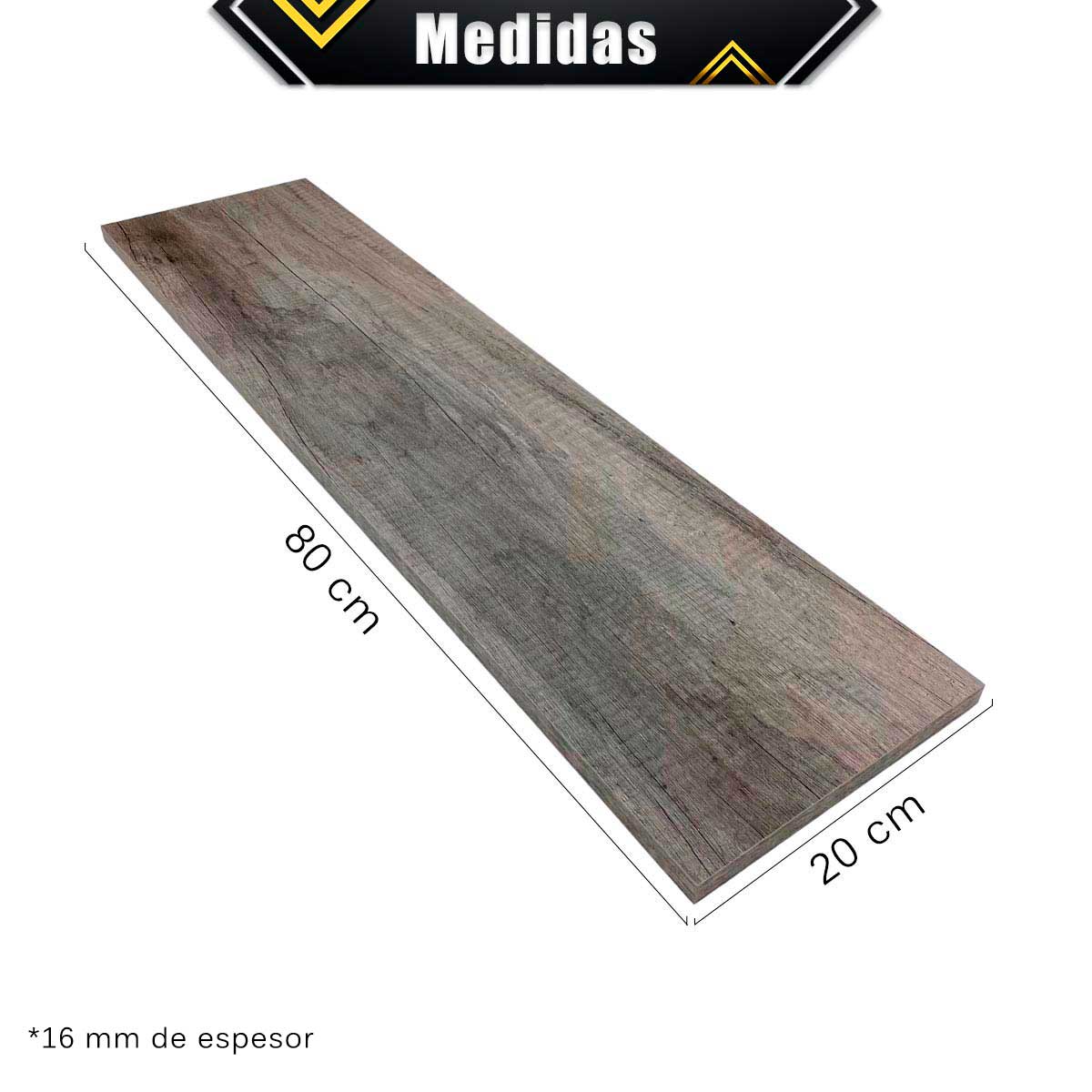 Foto 8 pulgar | 3 Repisas Estanteria Flotante Libros Madera Melamina Poliespacios R82s3-17 Lombardia 80x20cm