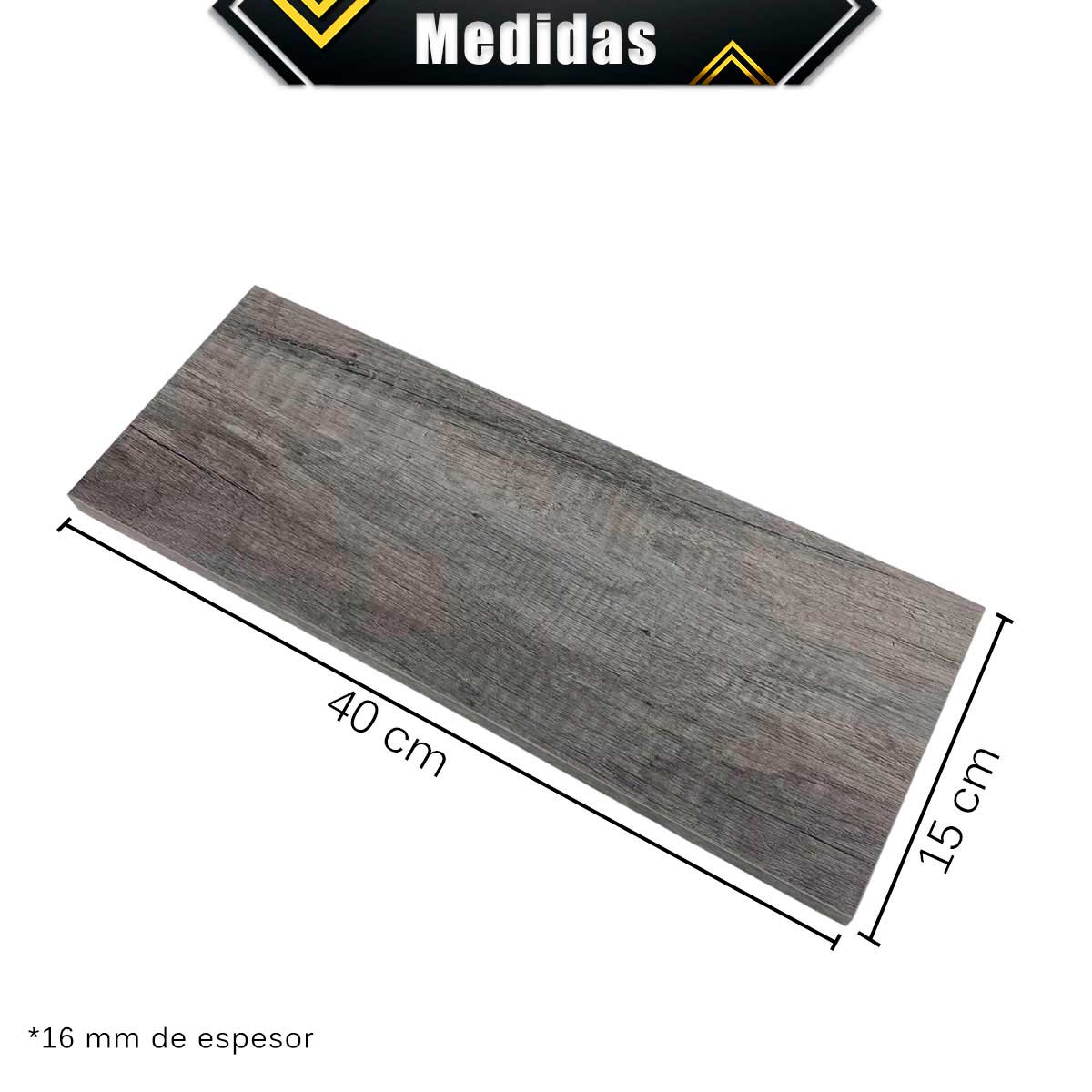 Foto 7 | 6 Repisas Estanteria Flotante Libros Madera Melamina Poliespacios R40s6-17 Lombardia 40x15cm