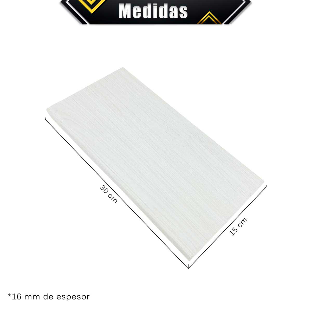 Foto 7 pulgar | 3 Repisas Estanteria Flotante Libros Madera Melamina Poliespacios R30set-25 Teka Artico 30x15cm