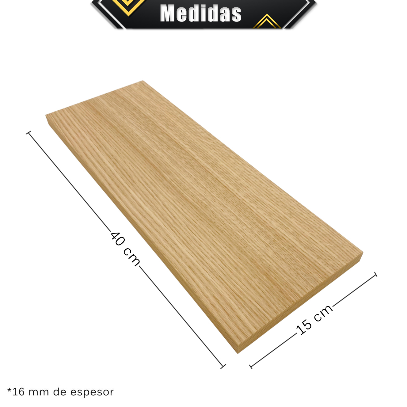 Foto 8 pulgar | 6 Repisas Estanteria Flotante Libros Madera Melamina Poliespacios R40s6-21 Roble Americano 40x15cm