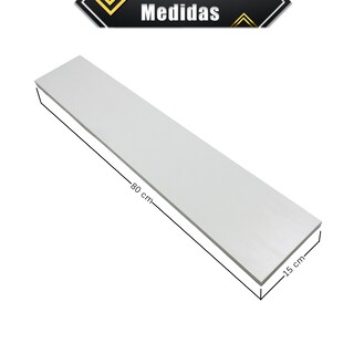 Foto 7 | 4 Repisas Estanteria Flotante Libros Madera Melamina Poliespacios R80s4-03 Blanco 80x15cm