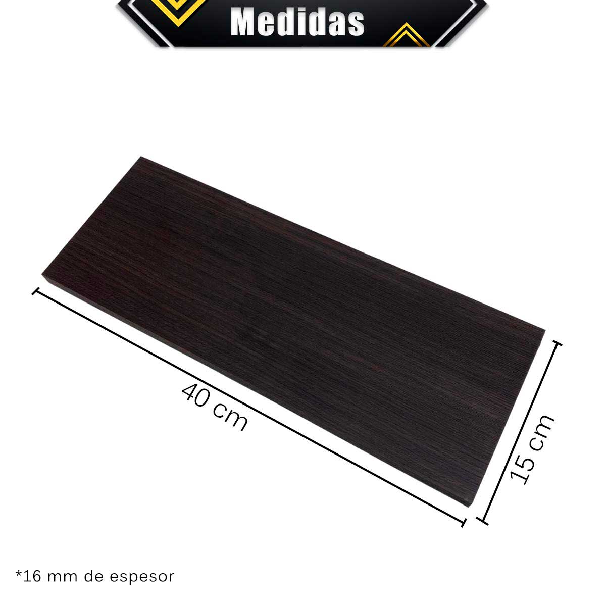 Foto 7 | 6 Repisas Estanteria Flotante Libros Madera Melamina Poliespacios R40s6-24 Chocolate 40x15cm