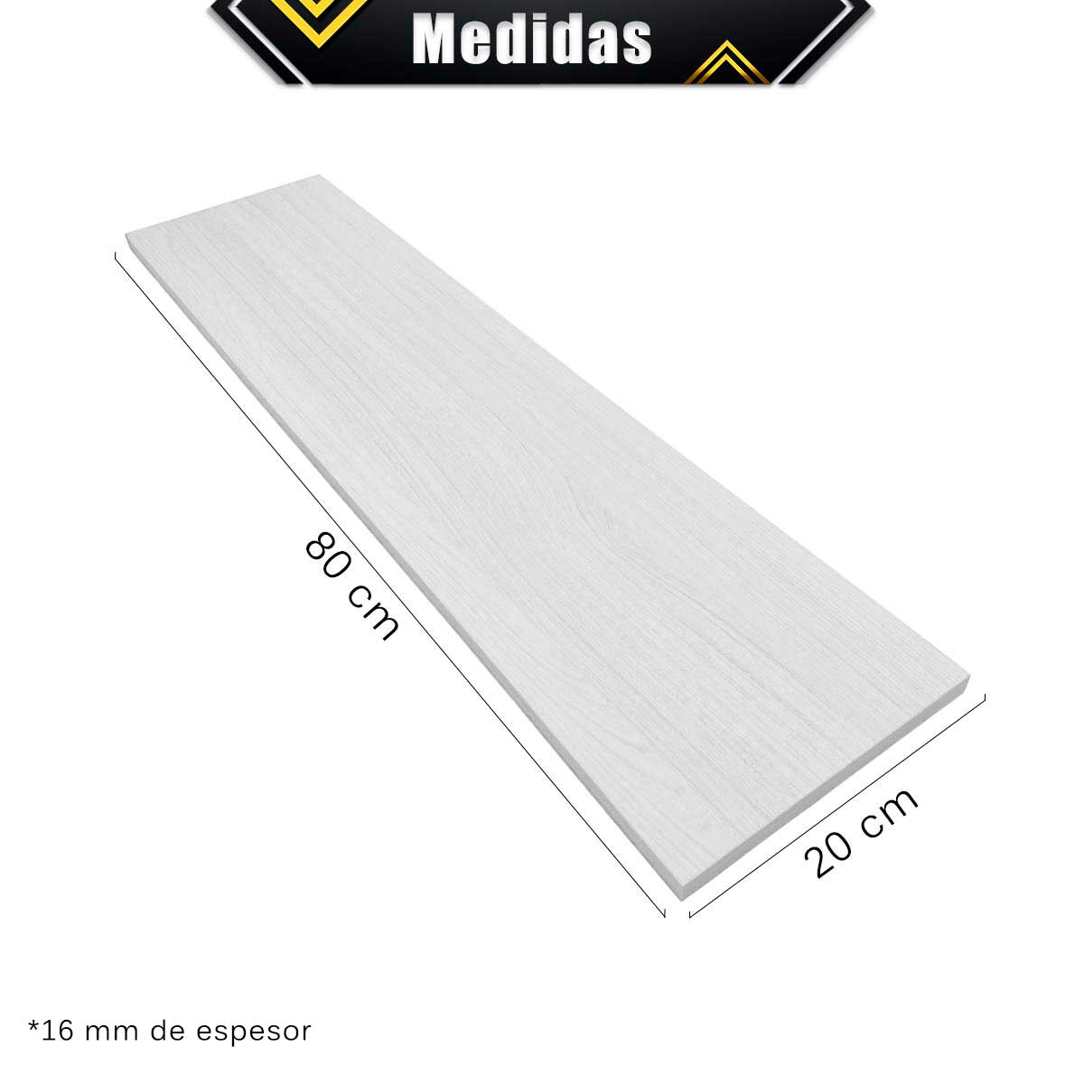 Foto 7 | 3 Repisas Estanteria Flotante Libros Madera Melamina Poliespacios R82s3-25 Teka Artico 80x20cm