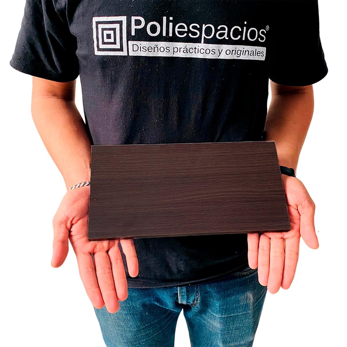 Foto 4 pulgar | 3 Repisas Estanteria Flotante Libros Madera Melamina Poliespacios R30set-24 Chocolate 30x15cm
