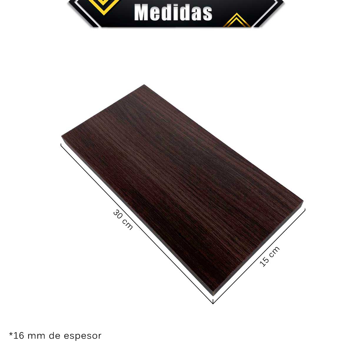 Foto 7 pulgar | 3 Repisas Estanteria Flotante Libros Madera Melamina Poliespacios R30set-24 Chocolate 30x15cm