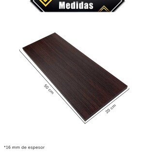Foto 4 | 6 Repisas Estanteria Flotante Libros Madera Melamina Poliespacios R52s6-24 Chocolate 50x20cm