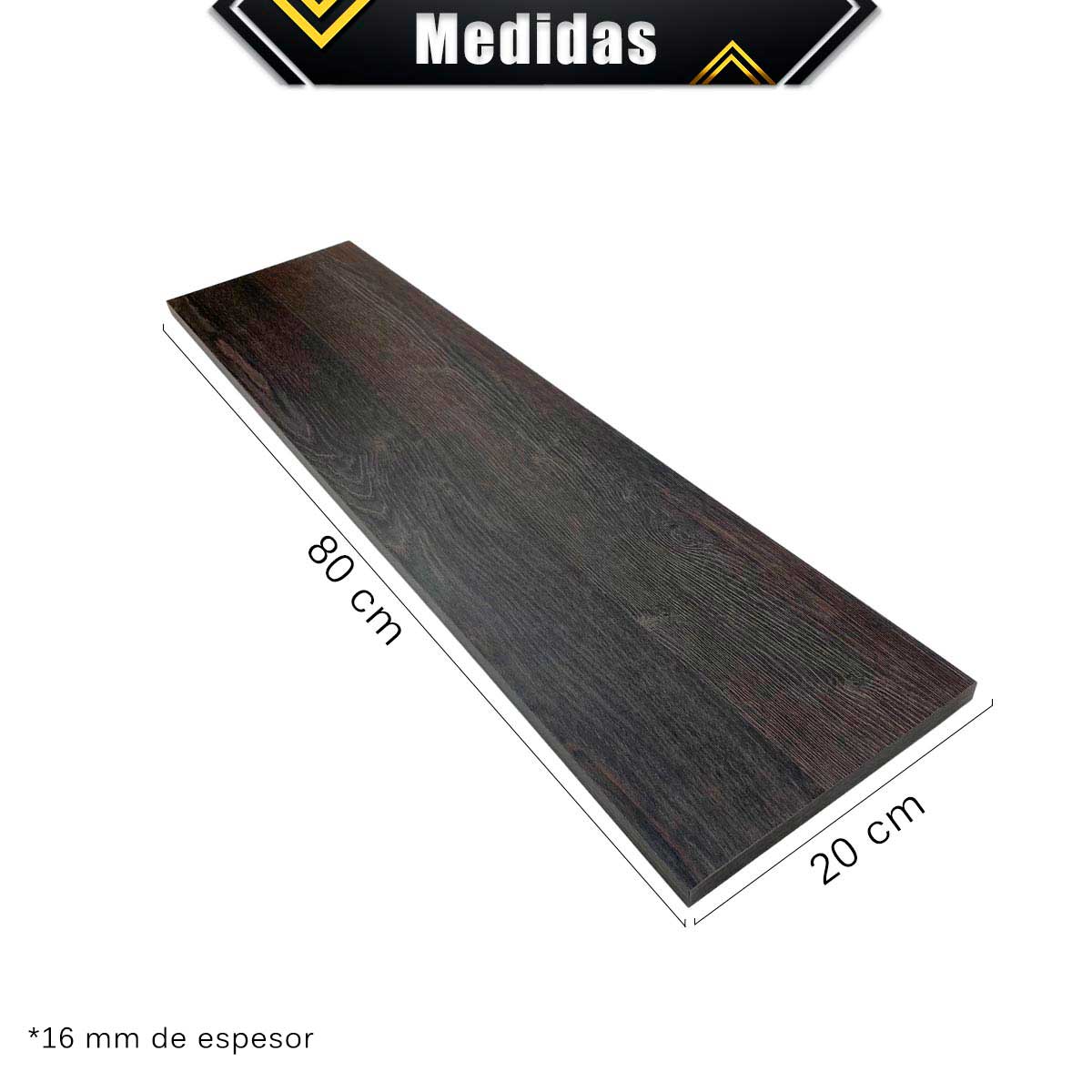 Foto 8 pulgar | 3 Repisas Estanteria Flotante Libros Madera Melamina Poliespacios R82s3-33 Espresso 80x20cm