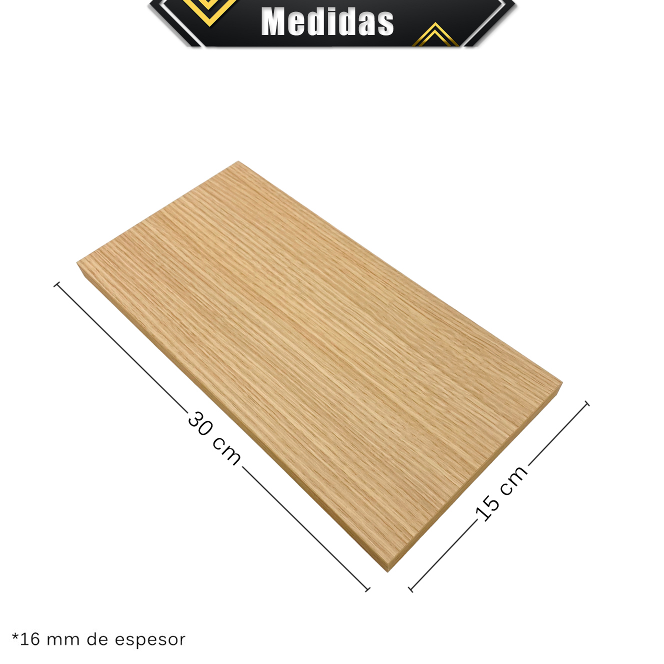 Foto 8 pulgar | 3 Repisas Estanteria Flotante Libros Madera Melamina Poliespacios R30s3-21 Roble Americano 30x15cm