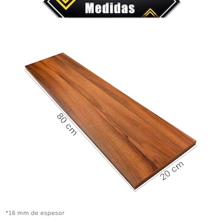 Foto 7 | 3 Repisas Estanteria Flotante Libros Madera Melamina Poliespacios R82s3-28 Nogal 80x20cm